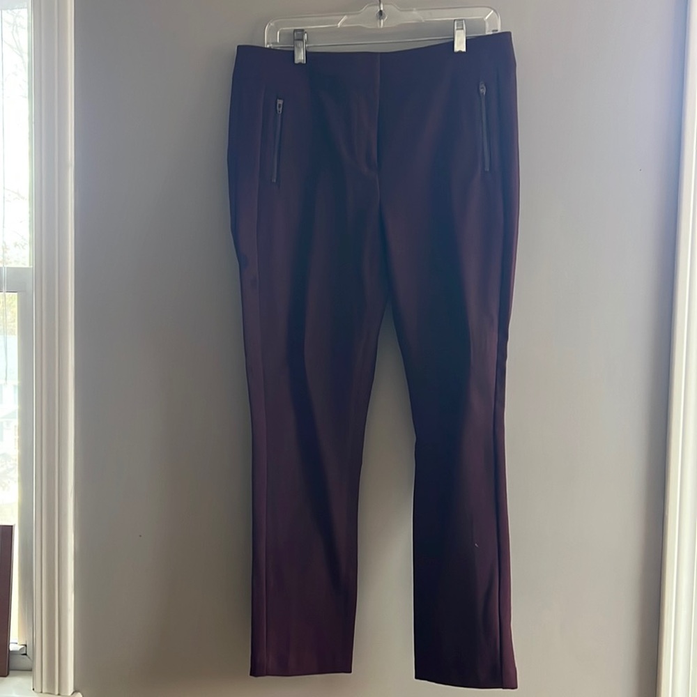 LOFT Maroon Melissa Skinny Pant size 8